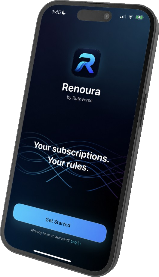 Renoura on iPhone — your subscriptions, your rules