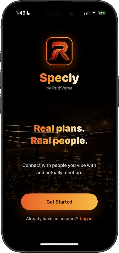 Specly on iPhone — real plans with real people